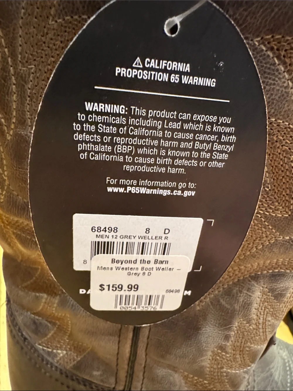 NWT Laredo Western Boot Weller size 8D Western Cowboy Boots